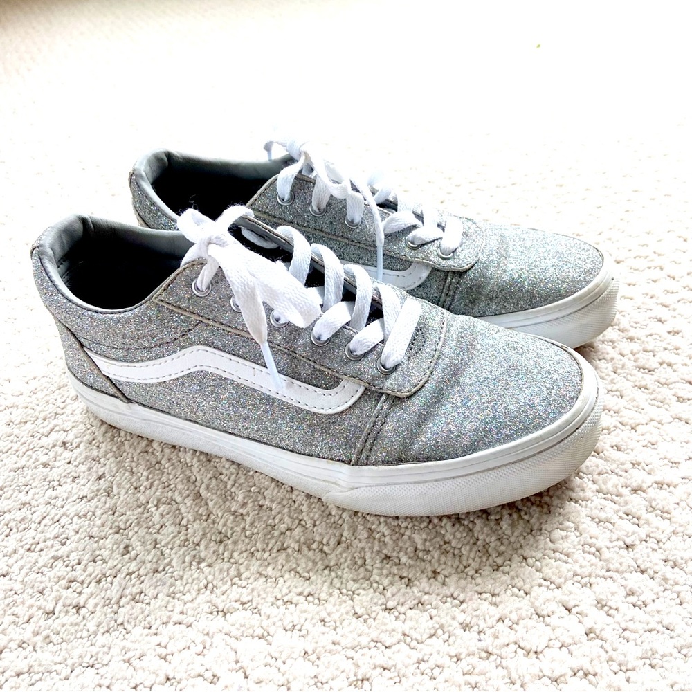 Vans silver sparkle old Skool sneaker